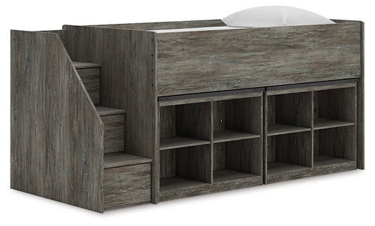 Frandern Loft Bed With Bookcase Storage