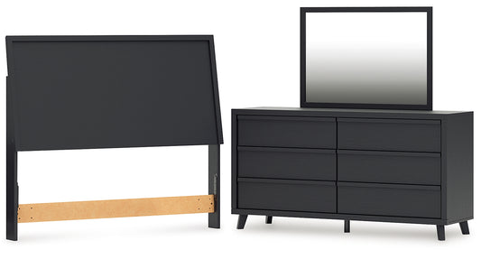 Danziar Panel Headboard, Dresser And Mirror