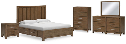 Cabalynn Panel Bed With Storage With Mirrored Dresser, Chest And Nightstand
