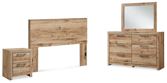 Hyanna Panel Headboard With Mirrored Dresser And Nightstand