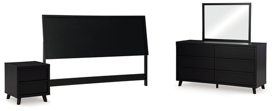Danziar Panel Headboard, Dresser, Mirror And Nightstand