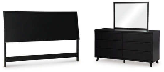 Danziar Panel Headboard, Dresser And Mirror
