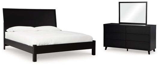 Danziar Panel Bed, Dresser And Mirror