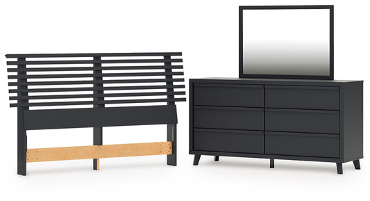 Danziar Slat Headboard, Dresser And Mirror