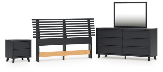 Danziar Slat Headboard, Dresser, Mirror And Nightstand