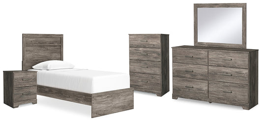Ralinksi Panel Bed With Mirrored Dresser, Chest And Nightstand