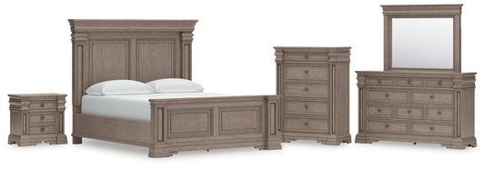 Blairhurst California Panel Bed With Mirrored Dresser, Chest And Nightstand