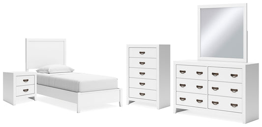 Binterglen Panel Bed With Mirrored Dresser, Chest And Nightstand