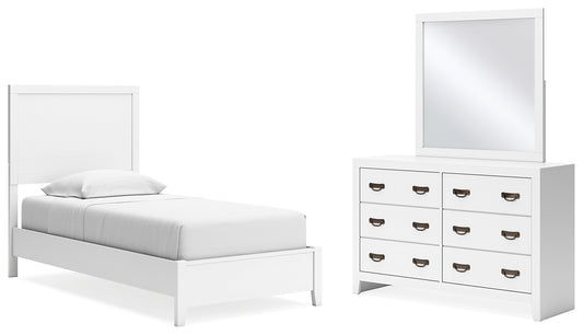 Binterglen Panel Bed With Mirrored Dresser