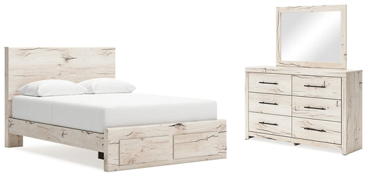 Lawroy Panel Storage Bed With Mirrored Dresser