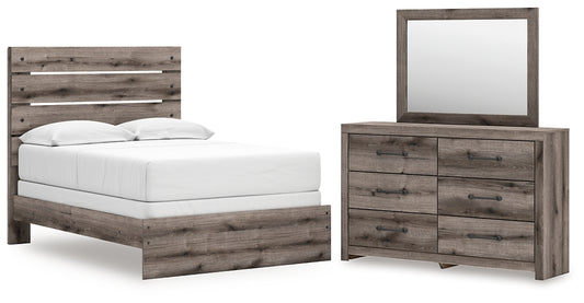 Graystorm Panel Bed With Mirrored Dresser