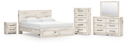 Lawroy Panel Storage Bed, Dresser, Mirror, Chest And Nightstand