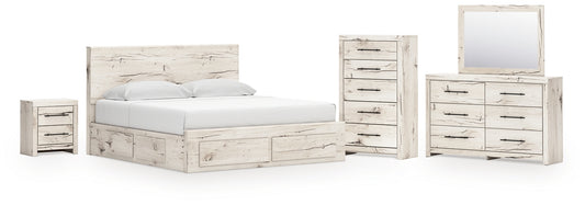 Lawroy Panel Storage Bed, Dresser, Mirror, Chest And Nightstand