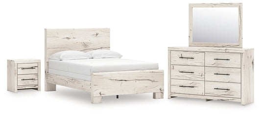 Lawroy Panel Bed, Dresser, Mirror And Nightstand