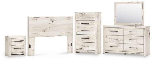 Lawroy Panel Headboard, Dresser, Mirror, Chest And Nightstand