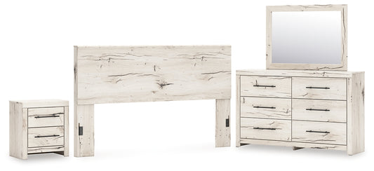 Lawroy Panel Headboard, Dresser, Mirror And Nightstand