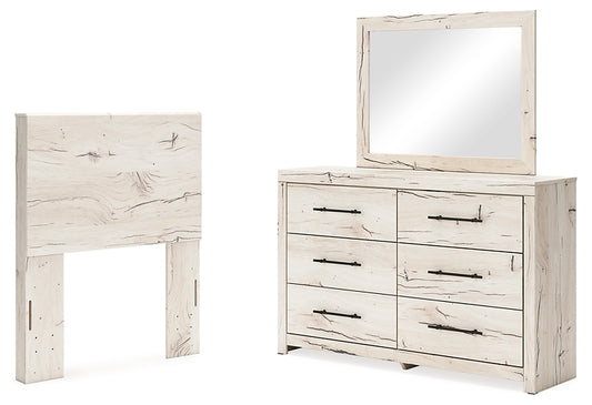 Lawroy Panel Headboard, Dresser And Mirror