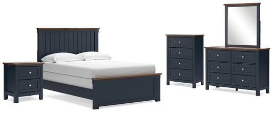 Landocken Panel Bed With Mirrored Dresser, Chest And Nightstand