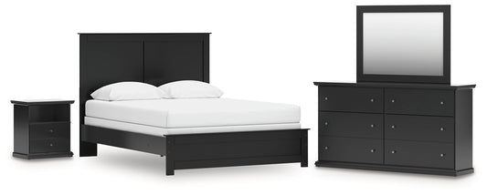Maribel Panel Bed, Dresser, Mirror And Nightstand