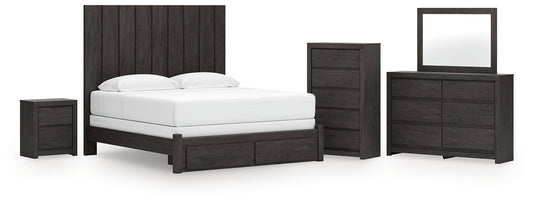 Fraluna Panel Storage Bed, Dresser, Mirror, Chest And Nightstand