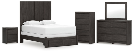 Fraluna Panel Storage Bed, Dresser, Mirror, Chest And Nightstand