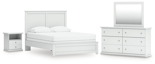 Bostwick Shoals Panel Bed With Mirrored Dresser And Nightstand