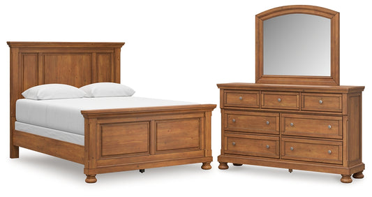 Feddinger Panel Bed With Mirrored Dresser