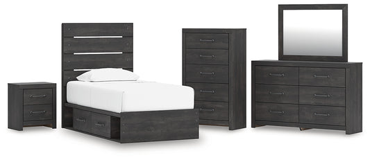 Hollivern Panel Storage Bed, Dresser, Mirror, Chest And Nightstand