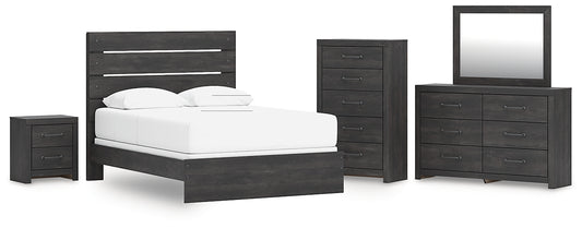 Hollivern Panel Bed, Dresser, Mirror, Chest And Nightstand