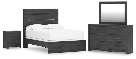 Hollivern Panel Bed, Dresser, Mirror And Nightstand