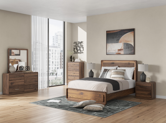 Fortlorn Panel Bed, Dresser And Mirror