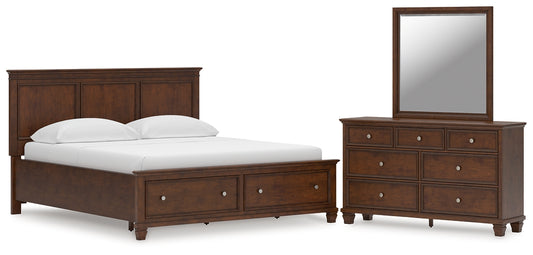 Danabrin California Panel Storage Bed, Dresser And Mirror