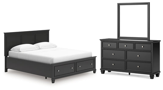 Lanolee California Panel Storage Bed, Dresser And Mirror