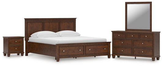 Danabrin California Panel Storage Bed, Dresser, Mirror And Nightstand
