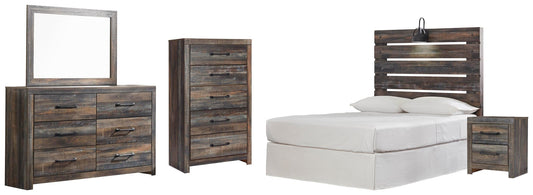 Drystan Panel Headboard, Dresser, Mirror, Chest And Nightstand