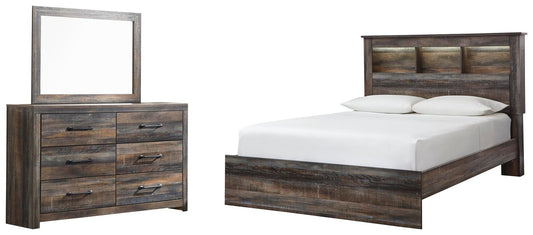 Drystan Bookcase Bed With Mirrored Dresser