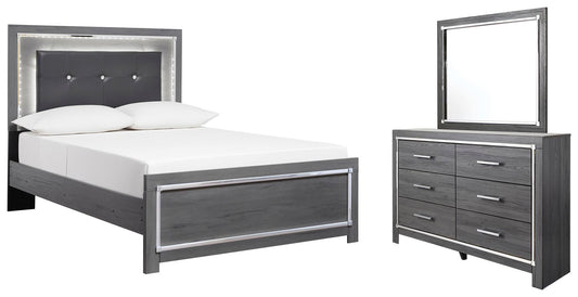 Lodanna Panel Bed With Mirrored Dresser
