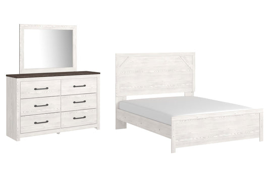 Gerridan Panel Bed With Mirrored Dresser