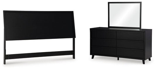 Danziar Panel Headboard, Dresser And Mirror