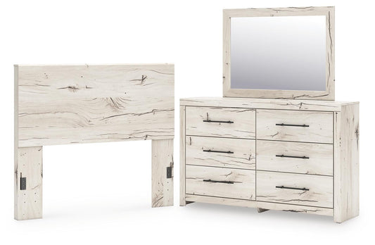Lawroy Panel Headboard, Dresser And Mirror