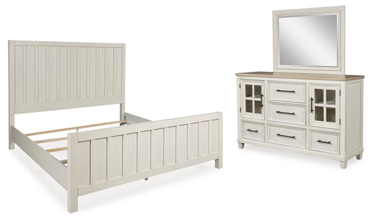 Shaybrock California Panel Bed, Dresser And Mirror