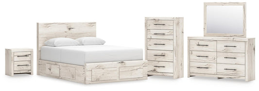 Lawroy Panel Storage Bed, Dresser, Mirror, Chest And Nightstand