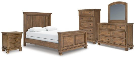 Feddinger Panel Bed With Mirrored Dresser, Chest And Nightstand