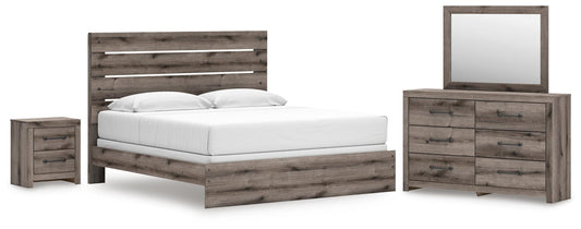 Graystorm Panel Bed, Dresser, Mirror And Nightstand