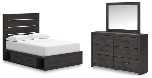 Hollivern Panel Storage Bed, Dresser And Mirror