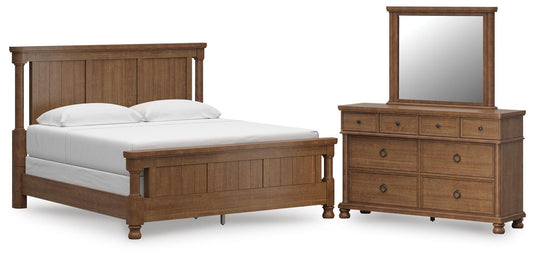 Rowlenstown Poster Bed With Mirrored Dresser