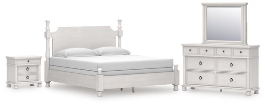 Rowlenstown Poster Bed, Dresser, Mirror And Nightstand