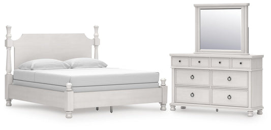 Rowlenstown California Poster Bed, Dresser And Mirror