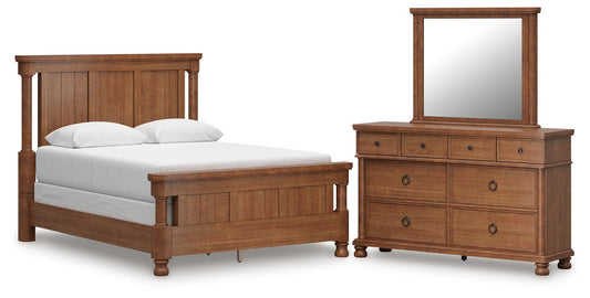 Rowlenstown Poster Bed With Mirrored Dresser