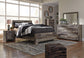 Derekson  Panel Bed With Mirrored Dresser, Chest And Nightstand